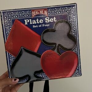 Deal Me In Plate Set